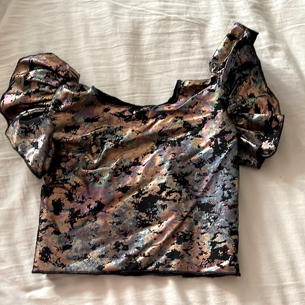 Little southern swag flutter sleeve top